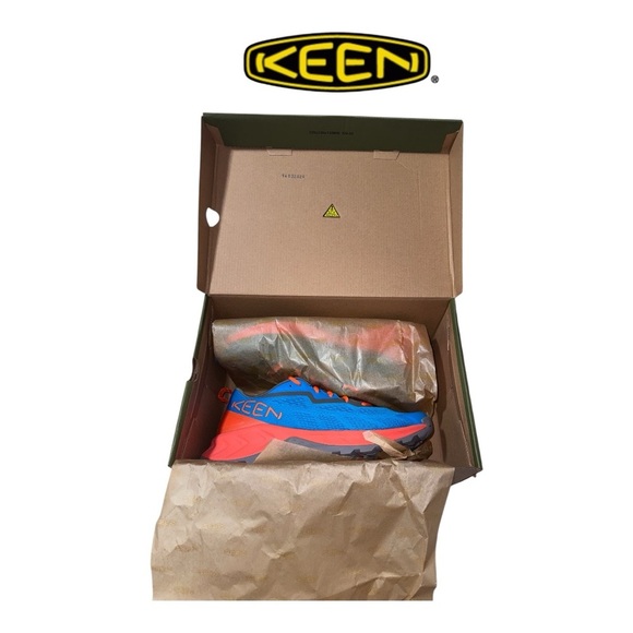 Keen (NWT) Men's Athletic Running Trail Shoes - Blue and Orange, Size 10 - Picture 8 of 10
